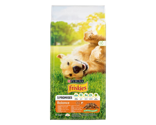 СУХОЙ КОРМ ДЛЯ СОБАК FRISKIES BALANCE DOG (КУРИЦА,ОВОЩИ), 10 КГ
