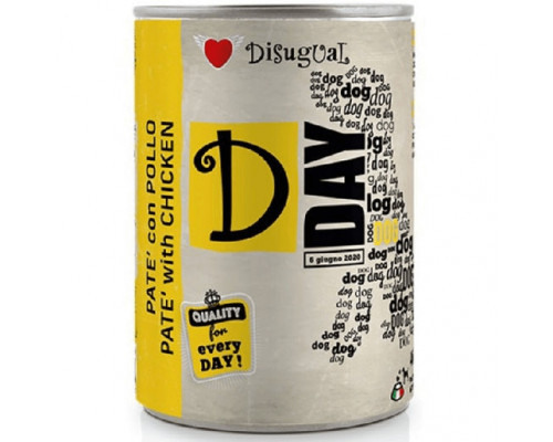 Влажный корм для собак паштет Disugal D-Day Dog с курицей 400г