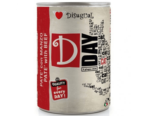 Влажный корм для кошек Disugal D-Day Cat с говядиной 400г