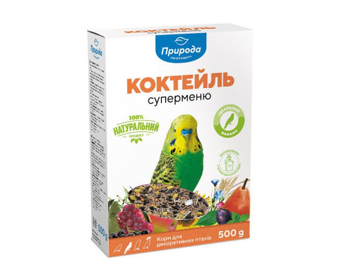 Коктейль для волнистых попугаев Суперменю 500 г.