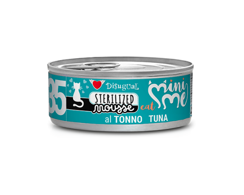 Безглютеновая консерва для стерилизованных кошек Мусс из Тунца Disugual Mini Me Mousse Sterilized Cat 96% Protein Tuna 85гр