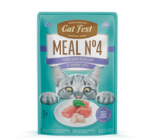 CatFest Тунец с гребешком в нежном желе Meal Nr4, 50 г
