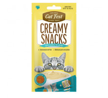 Cat Fest Creamy Snacks – Индейка с икрой летучей рыбы, 4x10 г (40 г) 