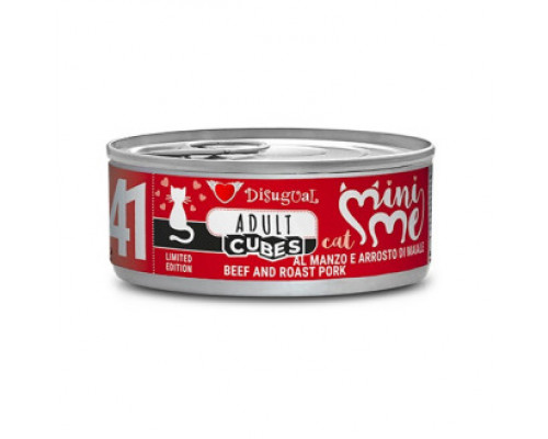 Disugual Mini Me Cubes Cat 41Безглютеновая консерва для котов Говядина с Запеченной Свининой 85гр