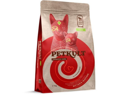 Сухой корм Petkult Cat Probiotics Kitten&Mother Fresh Lamb 7 кг