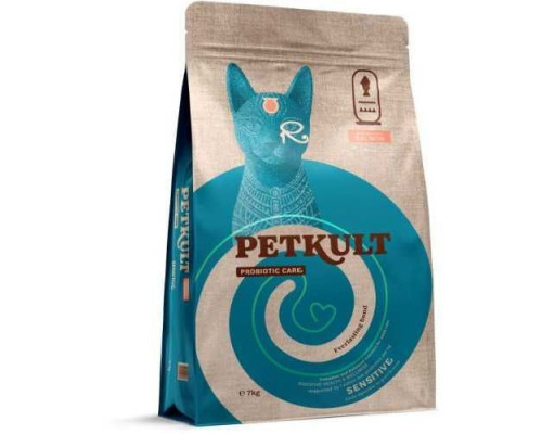 Сухой корм для кошек Petkult Cat Probiotics Sensitive Fresh Salmon 7 кг