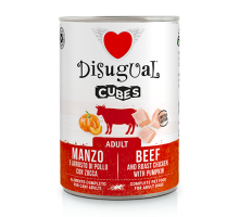 DISUGUAL Кубики для собак ГОВЯДИНА, КУРИЦА И ТЫКВА 400 гр