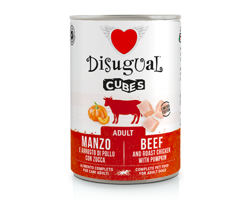 DISUGUAL Кубики для собак ГОВЯДИНА, КУРИЦА И ТЫКВА 400 гр