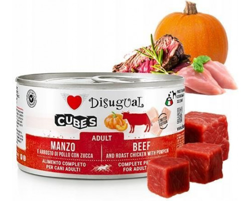 DISUGUAL Кубики для собак ГОВЯДИНА, КУРИЦА И ТЫКВА 150гр