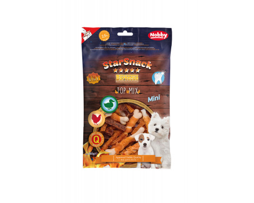 Мясное лакомство для собак StarSnack BBQ Mini Top Mix от немецкого бренда Nobby . 180 гр