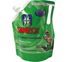 Sanibox Detergente Concentrato Profumato all'Aloe в мягкой упаковке объемом 1 литр.