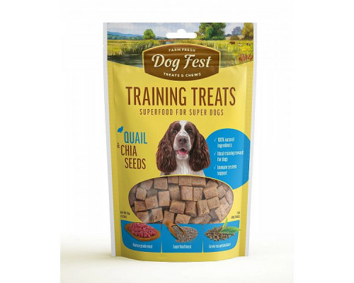 Dog Fest Training Treats Quail & Chia seeds 90g