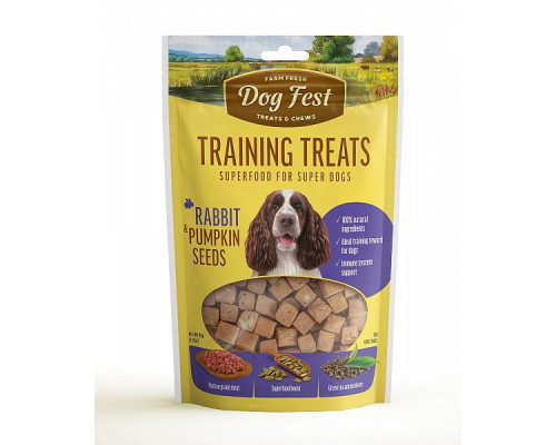 Dog Fest Training Treats Rabbit & Pumpkin seeds 90g