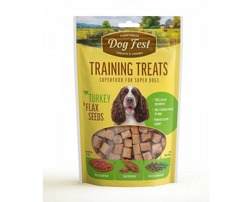 Dog Fest Training Treats Turkey & Flax seeds 90g
