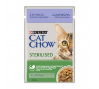 Корм для кошек Purina Cat Chow Sterilised с ягненком и зеленой фасолью 85 г.