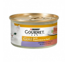 ВЛАЖНЫЙ КОРМ ДЛЯ КОШЕК GOURMET GOLD ПАШТЕТ С ЯГНЕНКОМ И УТКОЙ 85Г