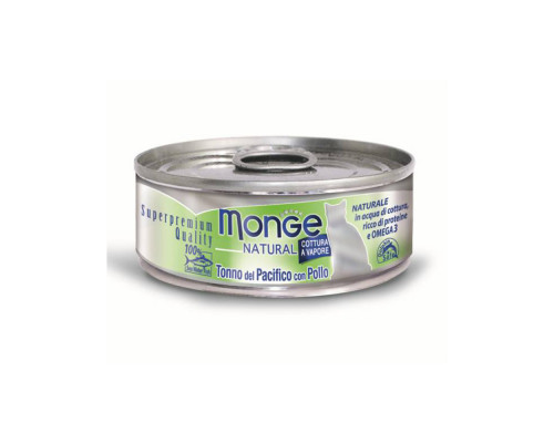 MONGE CAT NATURAL Can Yellowfin tuna with chicken 80gr.