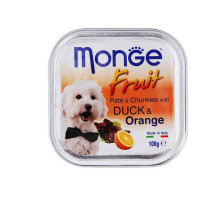 MONGE DOG FRUIT DUCK/ORANGE 100gr.