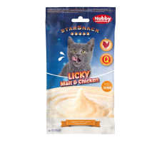 Корм лакомство для кошек Nobby Starsnack супчик с курицей для шерстевыведения 5*15 50882