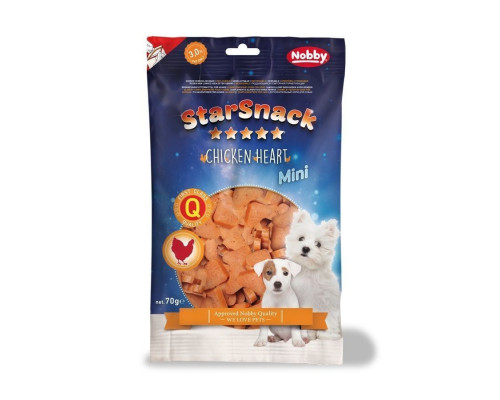 Корм Лакомство для собак Nobby Starsnack Mini Куриные сердечки, 70 g.