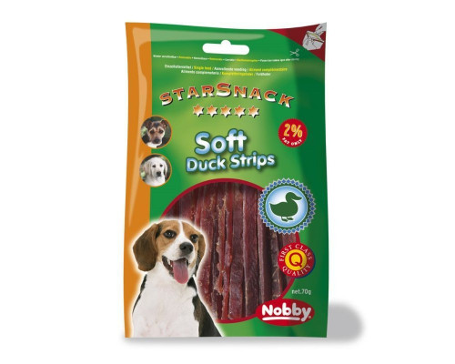 Корм Лакомство для собак Nobby Starsnack Нежные утиные полоски, 70 g.