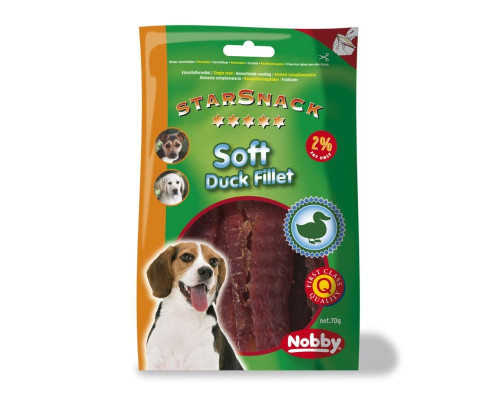Корм Лакомство для собак Nobby Starsnack Нежное утиное филе, 70 g.