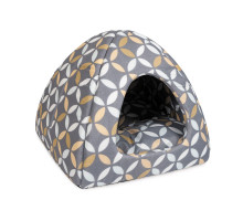 Дом лежак Yurt для кошек 38x38x36 cm орнамент косточка