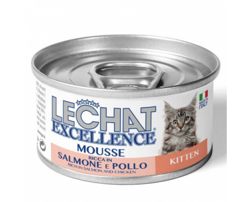 Lechat Excellence Mousse Kitten Chicken/Salmone 85g