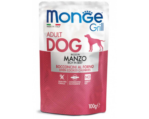 MONGE DOG GRILL POUCH BEEF 100gr.