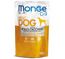 MONGE DOG GRILL POUCH CHICKEN/TURKEY 100gr.