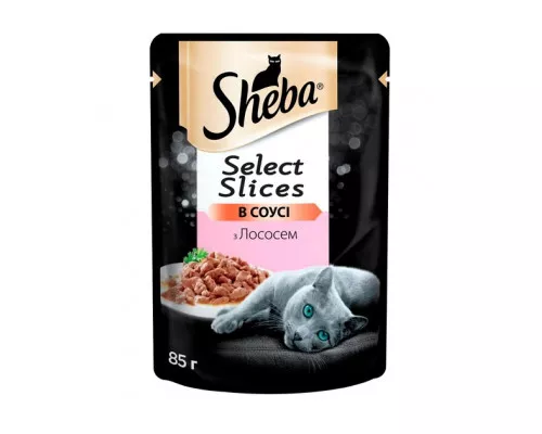 Sheba влажный корм с лососем (кусочки в соусе) 85g