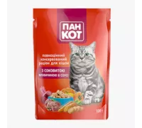 Влажный корм для кошек Wise Cat с сочной говядиной в соусе 100г (24шт/кор)