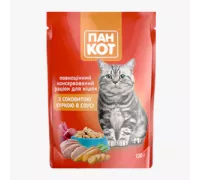 Влажный корм для кошек Wise Cat с сочной курицей в соусе 100г (24шт/кор)