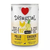 DISUGUAL Dog Chicken with Pineapple 400g - монопротеиновые консервы для собак с курицей и ананасом (паштет) 