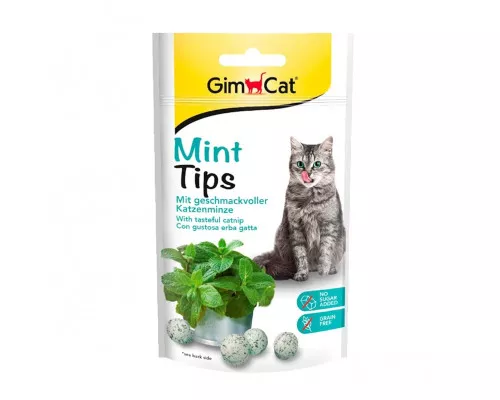 Лакомство для кошек Gimcat Mini-tabs Mint-tips 40 g.